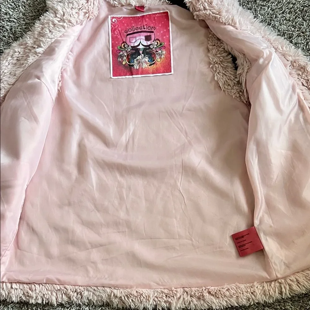 Bernardo Collection Vest Womens Pink faux Fur Snap Front Plush Shaggy in Size L